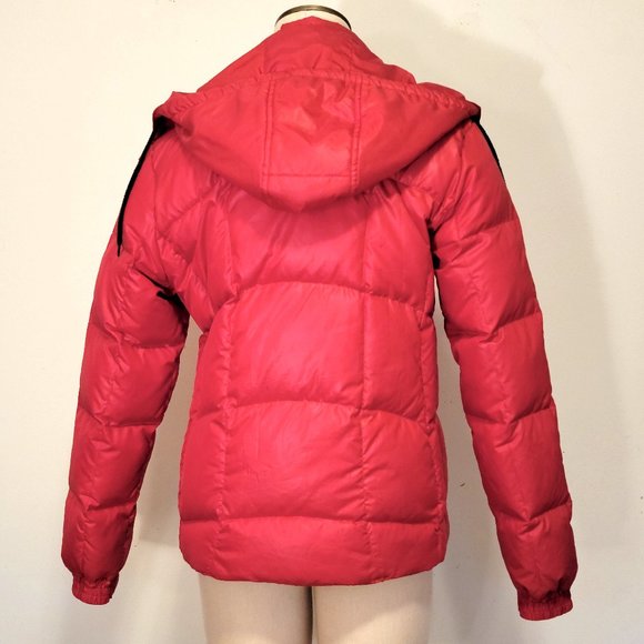 DOWN Jacket RED Montana Mountaineering HOOD Small - Picture 4 of 15